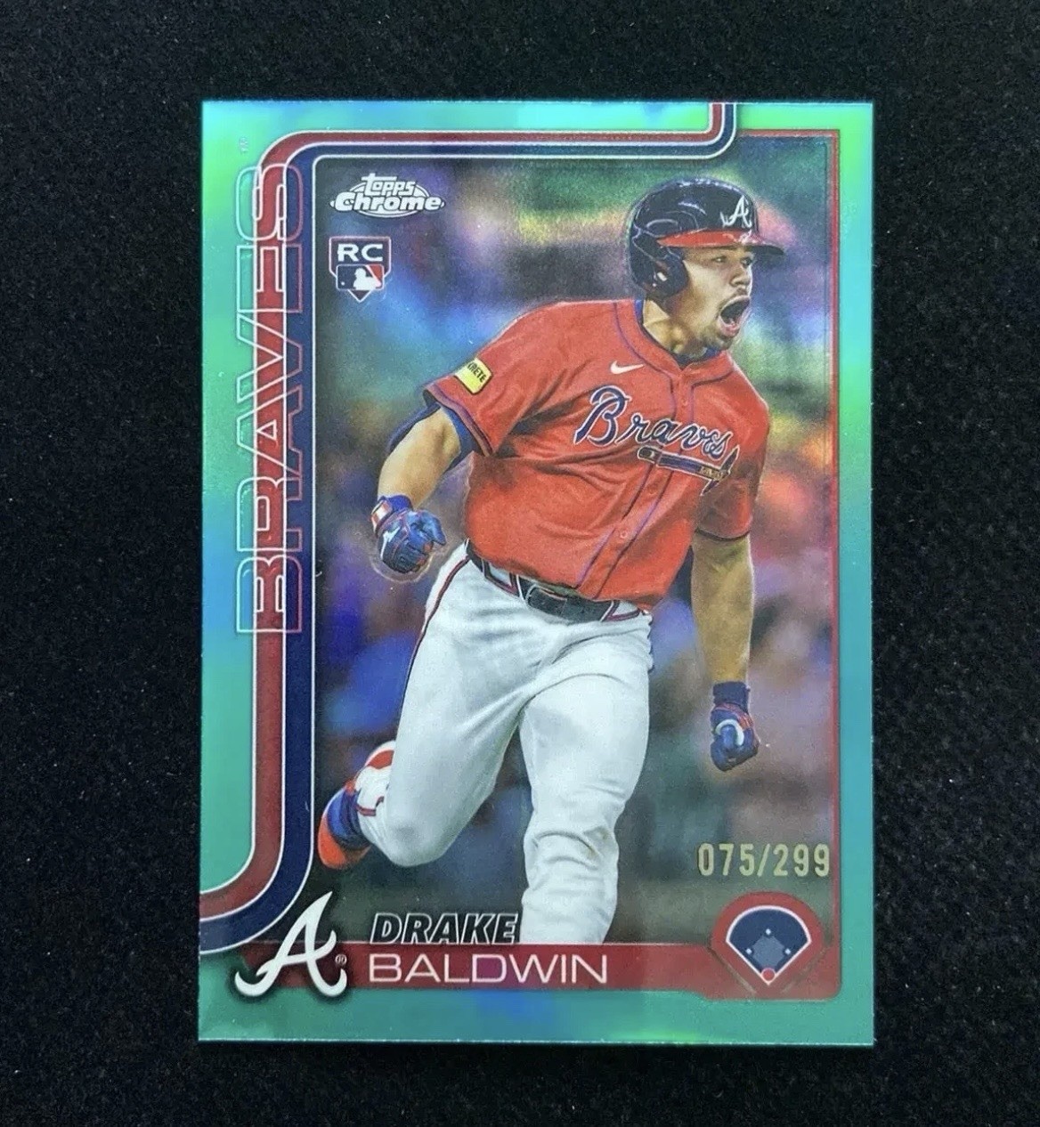 2025 Topps Chrome Update TEAL REFRACTOR /299 Drake Baldwin ROOKIE #USC96 Braves