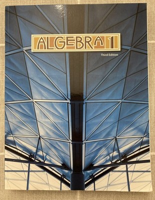 NEW BJU Press 9th grade ALGEBRA 1 STUDENT EDITION TEXT 3rd ed Bob Jones Math 9