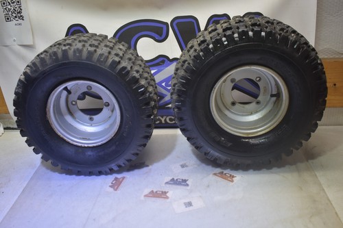 C1-13 SET REAR WHEELS RIMS TIRES 8 04 POLARIS PREDATOR 90 2X4 ATV FREE US SHIP