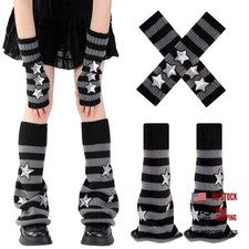 Y2K Leg Warmers for Women Star Arm Warmers Streetwear Leg Cover Stretchy Knit