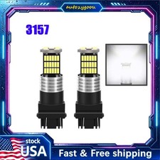 2pcs 3157 Led 6000k White Turn Signal Light Blinker Bulbs No Hyper Flash Us 2pcs 3157 Led 6000k White Turn Signal Light Blinker Bulbs No Hyper Flash Us