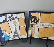 Disney World Epcot France Belle Handmade 12x12 Scrapbook Layouts