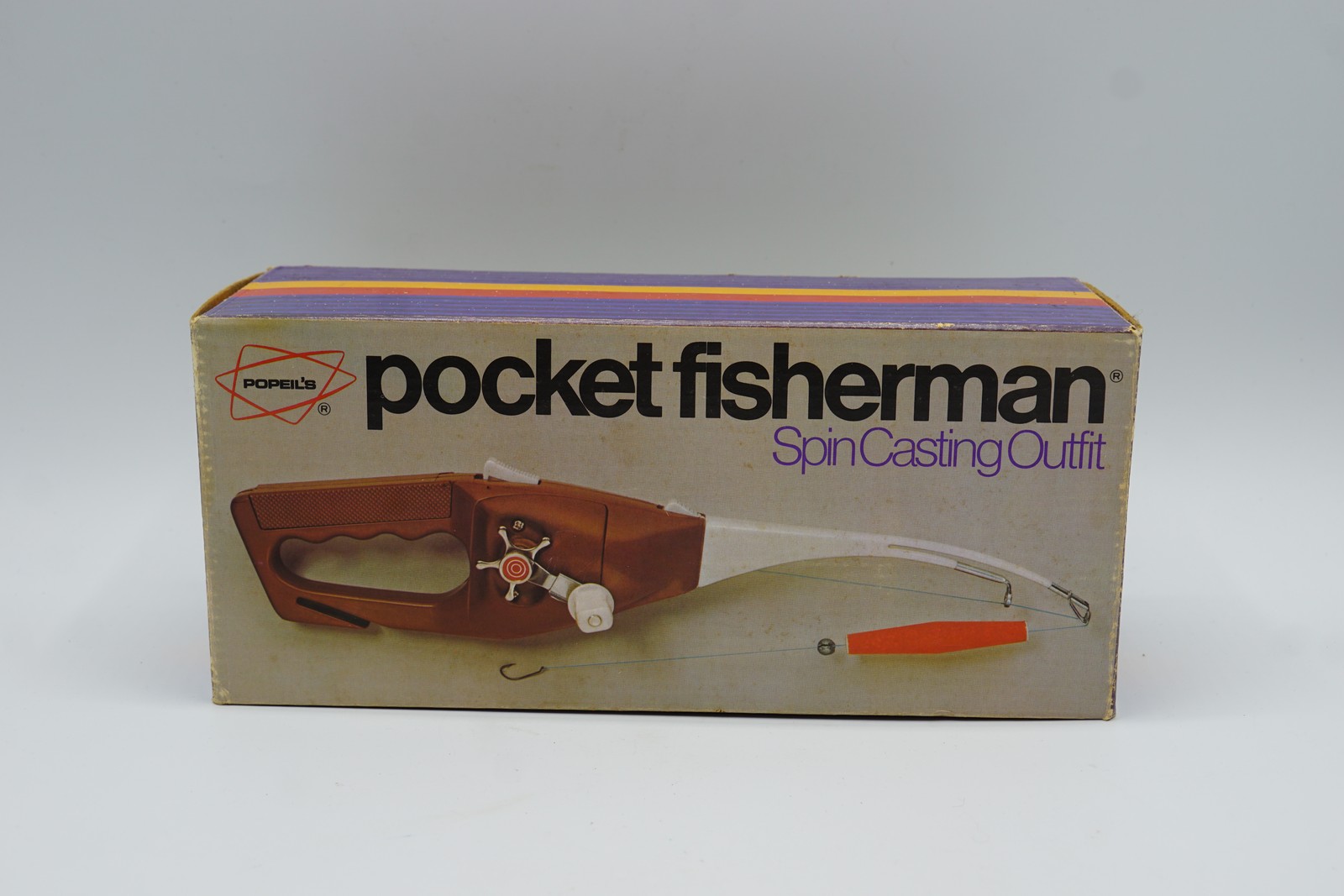 Vintage Popeil's Pocket Fisherman Spin Casting Outfit - Original Box & Bait Pak
