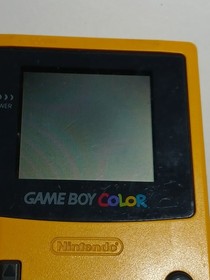 Nintendo Game Boy Color yellow GBC CGB-001 !!SCREEN BURN, BUTTON LAG, VOL ISSUES