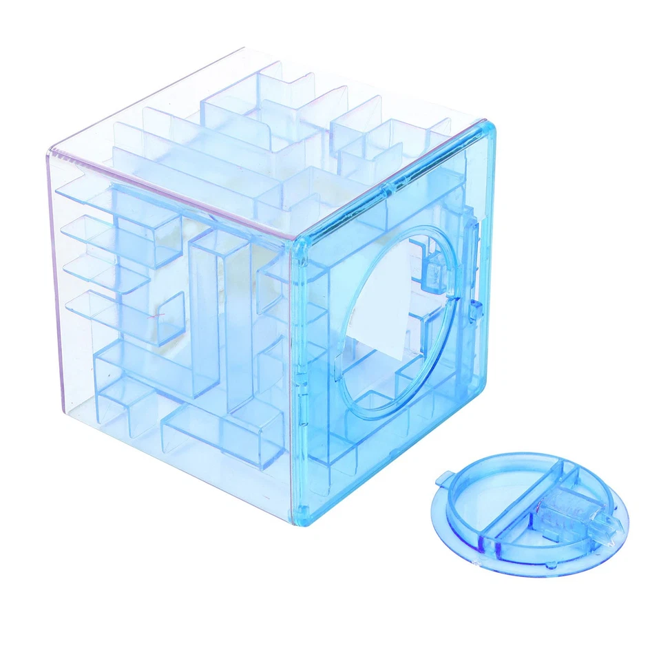 Inverted Bead Maze Piggy Bank Creative Puzzle Mini Piggy Bank Blue - Image 3 of 4