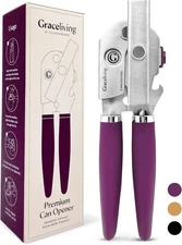 Premium Multifunctional Magnetic Manual Can Opener 1 Count (Pack of 1), Mauve 