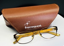 VTG LIZ CLAIBORNE L602 0DC7 Womens Copper Brown Cat Eye Eyeglasses FRAMES ONLY