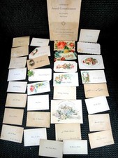 LOT 1924 antique COMMENCEMENT die cut CALLING CARDS east lampeter school KREIDER