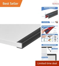 Rubber Edge Trim U Channel 10Ft Self-Adhesive Protects Furniture Cabinets Doors