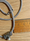 Judith Jack Pendant Mesh Necklace Slide 925 Sterling Marcasite Pearl 9.56g — photo 8