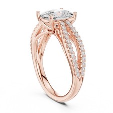 Cuscino 2,2 Ct Diamante Coltivato in Laboratorio Lusso Donna Regalo Gioielli ...