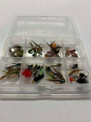 40 Barbless Goldhead & Tungsten Nymph Fliegen, Box Set, verschiedene Größen & Farben