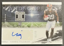 2023 Panini Impeccable Cedric Tillman Rookie Landscape Auto /99 Cleveland