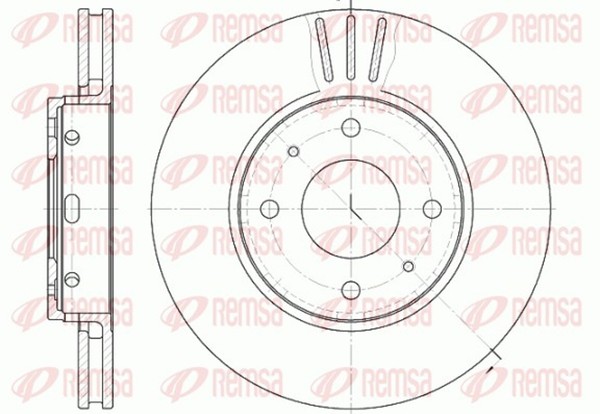 2X Remsa Bremsscheibe 6585.10 FüR 644 S40 645 Volvo Carisma V40 Mitsubishi 281Mm-image