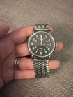 vintage timex indiglo mens watch Black Dial Stainless Steel  WR30M