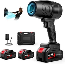 Leaf Blower Cordless Handheld Dust Cleaner, 500000RPM Portable Electric Leaf Blo