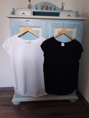 Bluse 34 XS ~ VERA MODA ~ im DP schwarz + weiß  * TOP