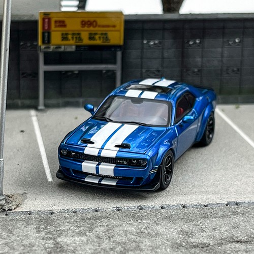 Voiture Miniature 1:64 McLaren SLR Gulf - Bleu - Métal Die-cast - Stance Hunters 2023 - Neuf