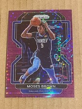 2021-22 NBA PRIZM PURPLE PULSAR HOLO MOSES BROWN THUNDER 15/35