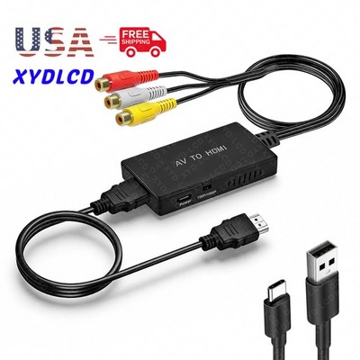 1080P 720P Audio Video CVBS To HDMI Converter 3 RCA To HDMI Converter AV To HDMI