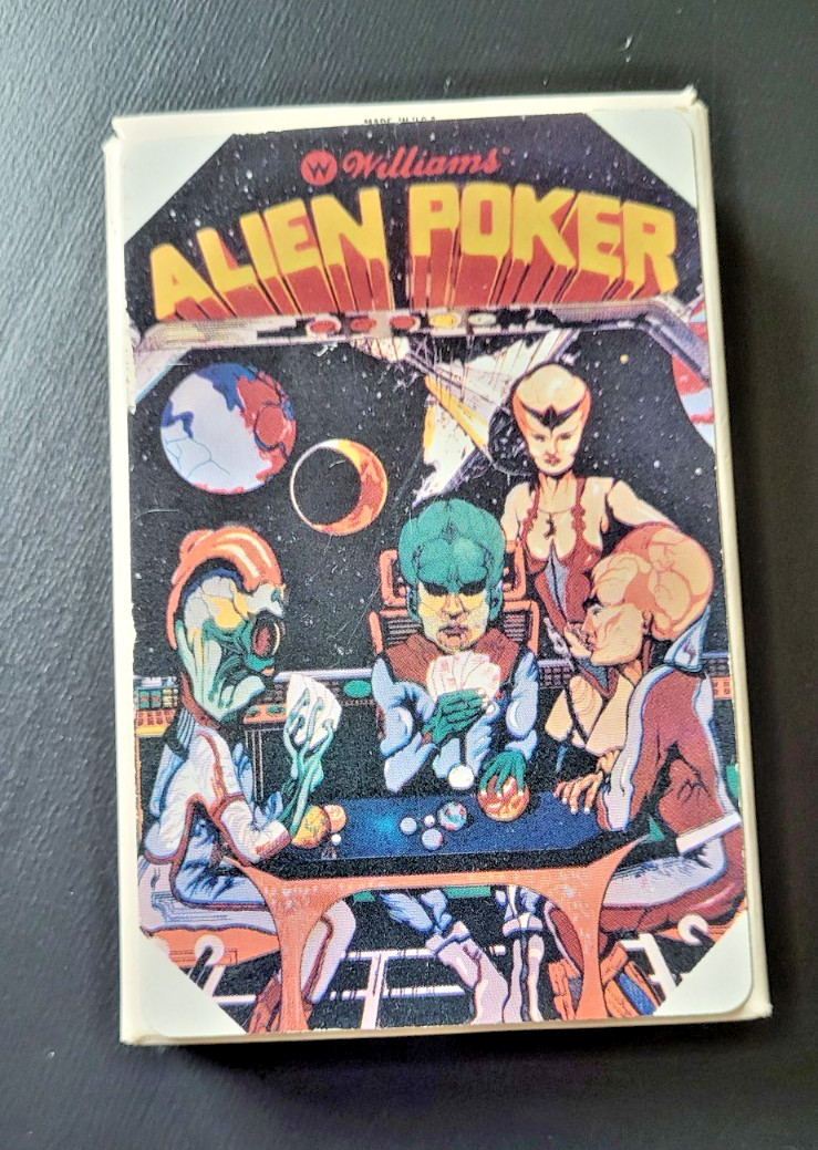 Williams ALIEN POKER Pinball Playing Cards Rare 1980 NEW Williams Pinball Games
