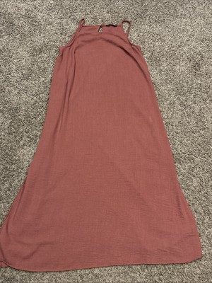 Bebe Plus Women s L Sleeveless Dress Cotton Rust Color A41