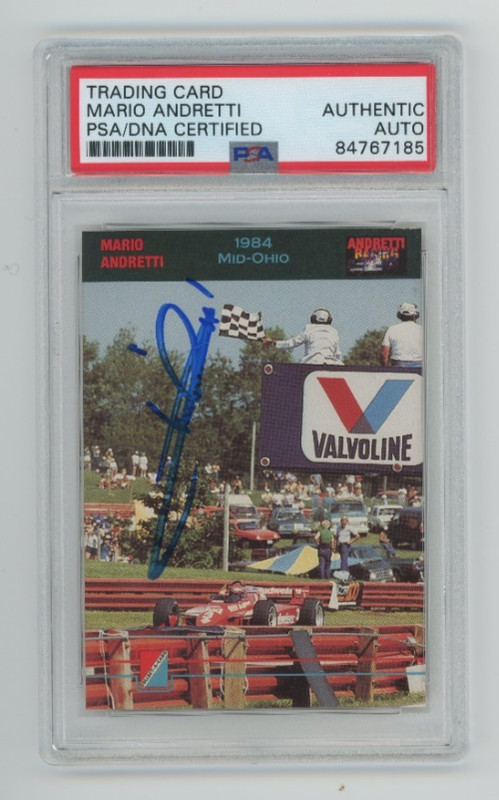 MARIO ANDRETTI 1992 Andretti Racing #61 Signed AUTO Card PSA DNA Certified F1