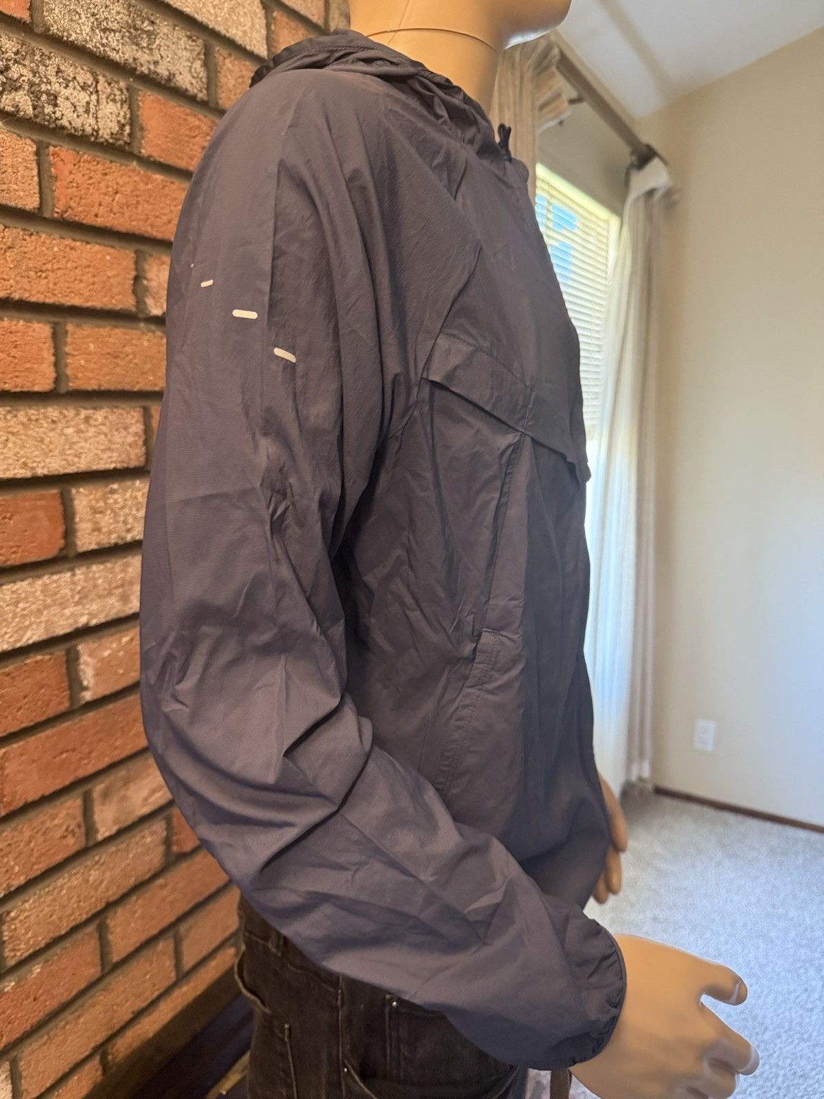 SACAI X NIKE Nike Stride Uomo Taglia S Repel UV Giacca da Corsa Thunder Blu HV4548 437