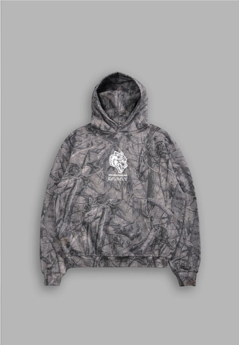 DARC SPORT X WOLVES HAVE YOUR BACK DRIFTWOOD CAMO HOODIE - LARGE
