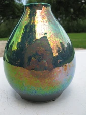 Pewabic pottery vase iridescent detroit art 6"