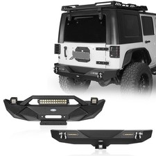 Explorer Front Rear Bumper Wwinch Plate D-rings For Jeep Wrangler Jk 07-18