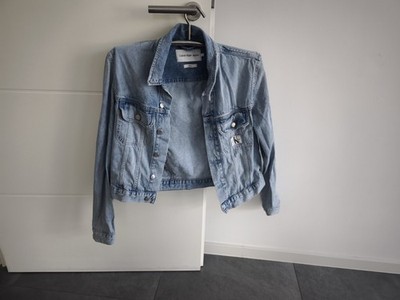 Damen Jeansjacke Von Calvin Klein Größe XL Cropped