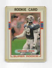 Topps 1989 Michael Irvin Dallas Cowboys #383 Rookie Base Set Football Card. rookie card picture