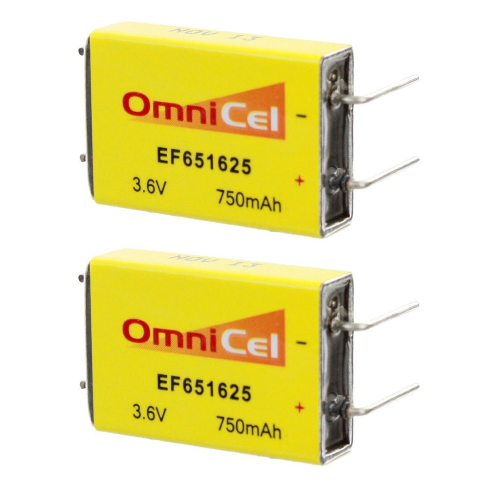 2x OmniCel ER651625 3.6V 750mAh Prismatic Lithium Battery BL