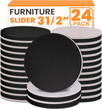 Furniture Sliders 24 PCS 3 1/2 Felt Furniture Sliders Furniture Pads for Har...