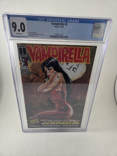 VAMPIRELLA #5 CGC 9.0 1993 Harris Comics | Final Issue White Pages Book Slab