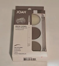 JOAH Cheat Sheet Eyebrow Kit Soft Brown Waterproof Long Lasting Paraben-Free