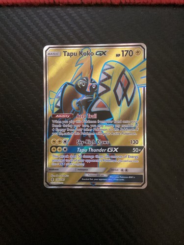 2017 Near Mint Pokemon Tapu Koko GX 135/145 Guardians Rising