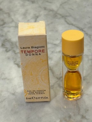 TEMPORE DONNA by Laura Biagiotti 5 ml/ 0.17 oz Eau de Parfum Miniature NIB