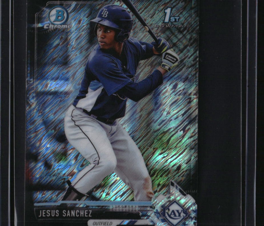 2017 Bowman Chrome Mini Jesus Sanchez Black Shimmer Refractor 085/100 #BCP228