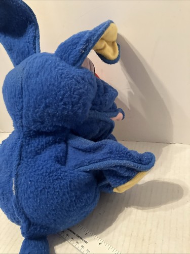 1987 Fisher Price FUNNY FREDDY 14" Plush Poseable Blue Dog Monster Vintage - Picture 8 of 22