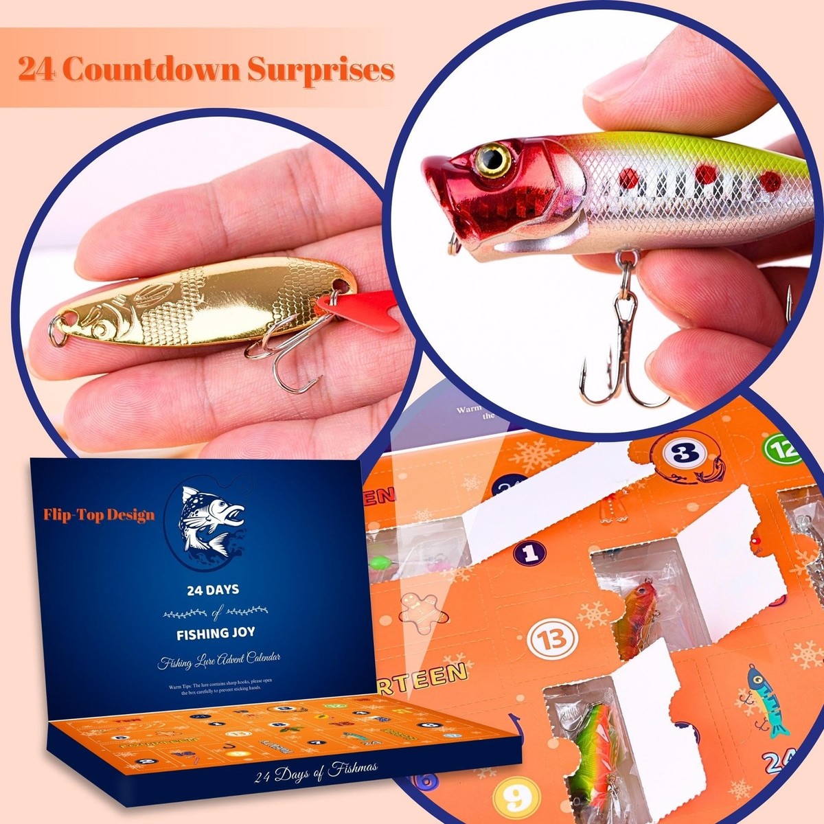 12 days of christmas fishing lures Advent Calendar Fishing Christmas Countdown
