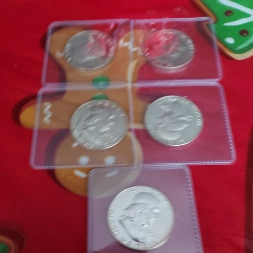 5X 1961-1962 90% CHOICE BU TO GEM PROOF Franklin Half Dollars $2.50 Face Value