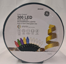 GE Color Choice 300 Ct 62.2-ft Warm White/Multicolor LED String Lights New