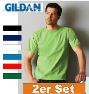 2 er Set GILDAN T-Shirts Ultra 195 g/m² | S bis 5XL (XXXXXL)