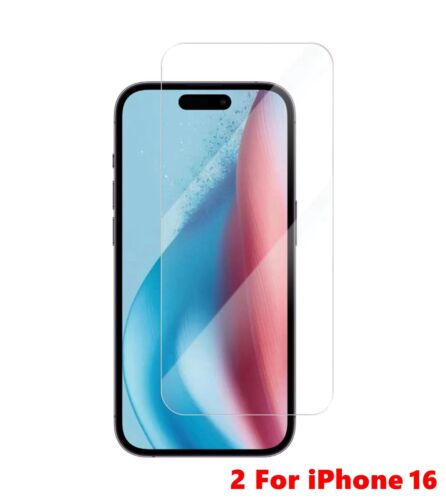 2xTempered Glass Screen Protector For iPhone 16 15 14 13 12 11 XR Pro Max Plus - Picture 13 of 40