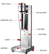 Electric Milkshake mixer Milk tea Cocktail mixer Stainless