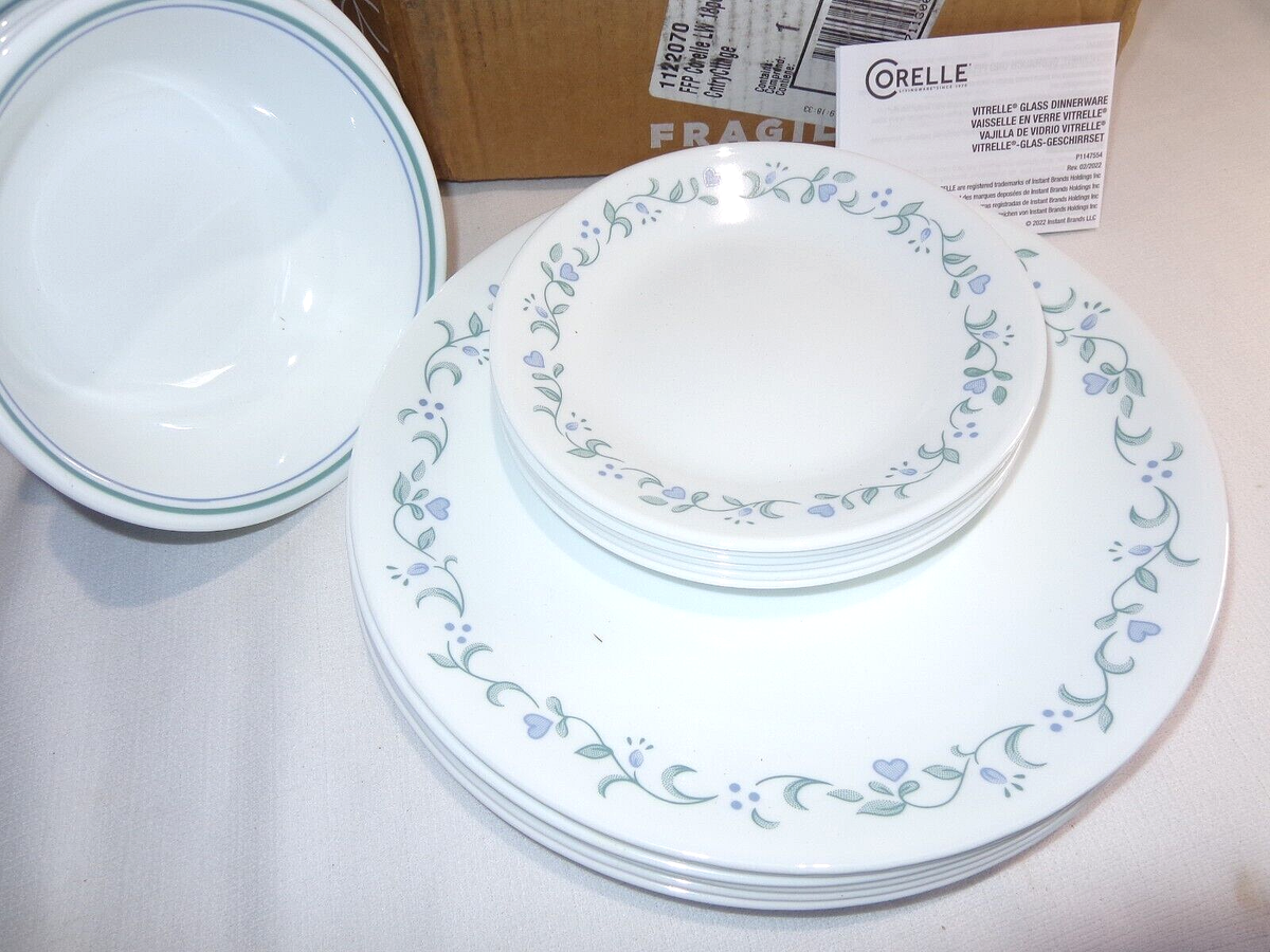 Set Stoviglie Corelle Livingware Country Cottage - 18 Pezzi, Vetro Triplo Strato, Microonde/Lavastoviglie - Foto 11