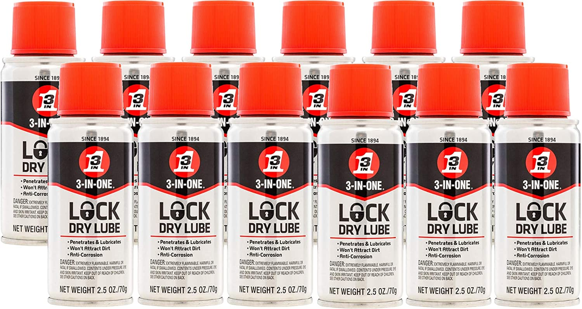 3-IN-ONE Lock Dry Lube, OZ Pack of 12