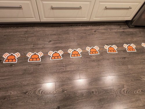 Jellycat Bunting garland 112" Long With thick paper pieces & Orange String POS - 第 2/9 張圖片